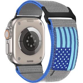 KOREDA Stretchy Nylon Loop Bands Compatible with Apple Watch 38mm 40mm 41mm 42mm 44mm 45mm 49mm for Women Men, Adjustable Elastic Braided Strap for iWatch Ultra 2 SE Series 9/8/7/6/5/4/3/2/1