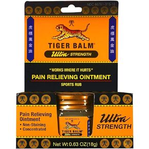 Tiger Balm Pain Relieving Ointment, Ultra, 18g – Muscle Rub Ultra Strength Relief for Shoulder Arthritis Ultra – 6 Pack