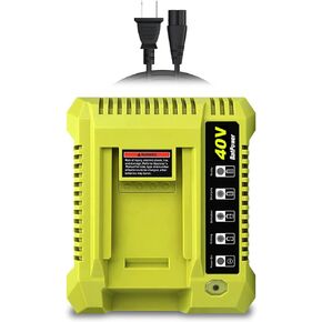 BatPower OP401 40V Rapid Battery Charger for Ryobi 40V Rapid Charger OP401, Compatible with Ryobi 40V 6Ah 5Ah 4Ah 3Ah 2.5Ah 2Ah Lithium Battery Fast Charger