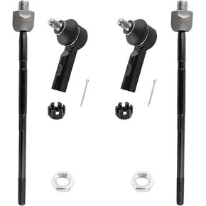 BOXI (Set of 4) Front Inner and Outer Tie Rods fit for Suzuki Grand Vitara 2006 2007 2008 2009 2010 2011 2012 2013 / Replaces ES800363 EV800362