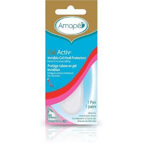 Amope GelActiv Invisible Gel Heel Protectors Insoles for Women, 1 pair, Size 5-10