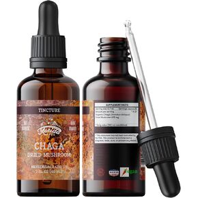 Chaga Tincture, Wild Harvested Chaga Extract (Inonotus obliquus) Dried Mushroom