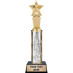 Crown Awards Megastar Gold Star Trophies, Personalized Gold Star Trophy with Custom Engraving Included Prime