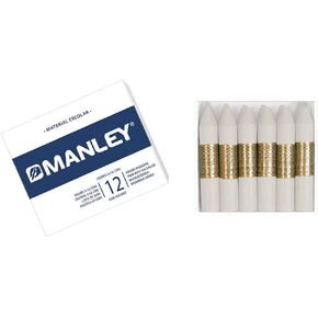 Manley 1 – Wax Crayons, Pack of 12, White