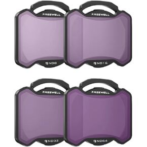 Freewell Standard Day 4Pack ND8, ND16, ND32, ND64 Filters for Avata 2: Enhance Your Aerial Photography