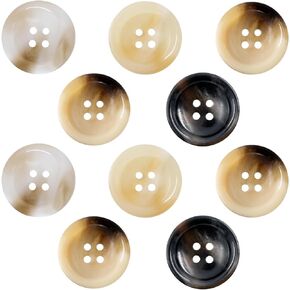 30pcs Resin Button, 20mm 4 Holes Suit Buttons Sewing Crafts DIY Classic Basic Round Buttons Children's Manual Button Painting Handmade Repair Cloth Mixed Color