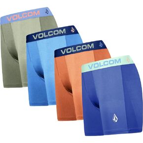 Volcom Mens Boxer Briefs 4 Pack Poly Spandex Performance Boxer Briefs Underwear