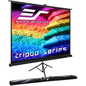 Elite Screens Tripod Series, 99-INCH 1:1, 16:9, 4:3 Adjustable Multi Aspect Ratio Portable Indoor Outdoor Projector Screen, 8K / 4K Ultra HD 3D Ready, US Based Company 2-Year Warranty, T99NWS1 -White