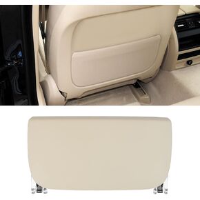 Jaronx Compatible with BMW Seat Back Pocket Cover, Genuine Leather Back Seat Pocket Cover Backrest Seat Panel Cover Replacement Compatible with BMW 5 Series F10 F11 F07, 7 Series F01 F02 (Beige)