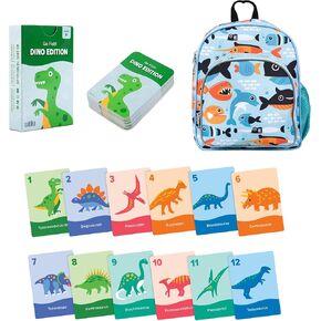 حقيبة ظهر Wildkin مقاس 12 بوصة وGo Fish! حزمة مغامرات لعبة الورق: بطاقة تعليمية ممتعة، وحقيبة ظهر مريحة للأطفال (سمكة كبيرة) in Kuwait