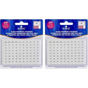 DMC 6103 Floss Number Stickers, 630-Stickers (2 Pack)