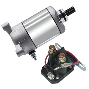 Starter Motor Assembly for Polaris Sportsman 500 1996-2013, Polaris Ranger 500 2x4 4x4 EFI 1998-2013,Polaris Scrambler 500 4X4 1997-2012 with Relay Solenoid