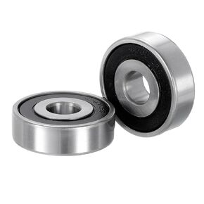 2pcs Deep Groove Ball Bearings - [1/2" x 40mm x 12mm] Chrome Steel Balls for Motors Machine Tool Gearboxes Bearing Use, Double Sealed ABEC1