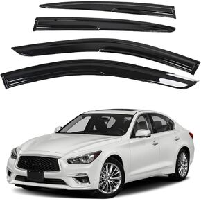 munirater Window Visors Vent Rain Guard Shade Deflector Replacement for 2014-2020 Infiniti Q50