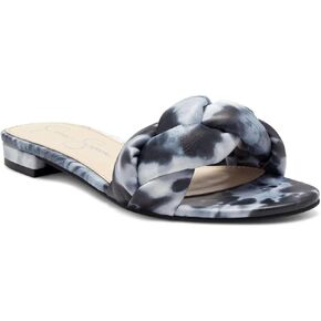 Jessica Simpson Womens Ammiye Animal Print Slip On Slide Sandals