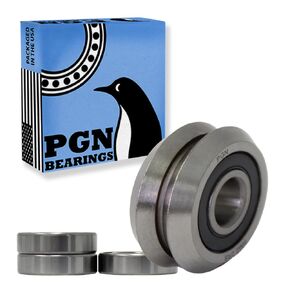 (4 عبوات) PGN - RM2-2RS 3/8 بوصة محامل كروية أخدود مطاطية محكمة الغلق على شكل حرف V