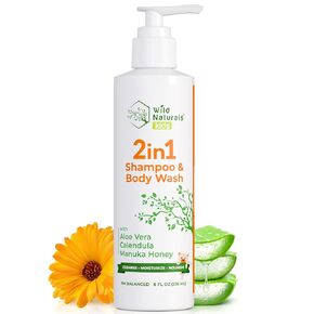 Wild Naturals Kids Shampoo and Body Wash - Hypoallergenic Baby Shampoo and Organic Baby Wash - Gentle and Moisturizing Kids Soap and Toddler Body Wash - Natural Kids Body Wash for Sensitive Skin