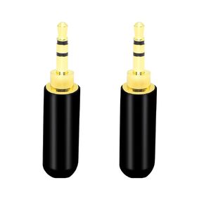 2.5mm Audio Solder Plug, 2.5mm 3 Pole Gold Plated DIY Audio Cable Replacement Terminal Connector YOUCHENG, for Repair and Replace DIY Stereo Headphones (2-Pack)