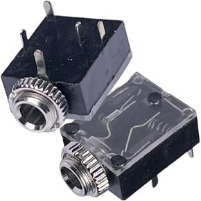 CESS 3.5mm 1/8 Inch Female Stereo TRS Balanced Socket with Switch (2 Pack)