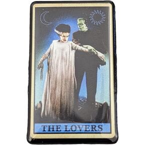 Bride of Frankenstein & Monster The Lovers Tarot Card Pin - Official Universal Horror Movie Enamel Pin