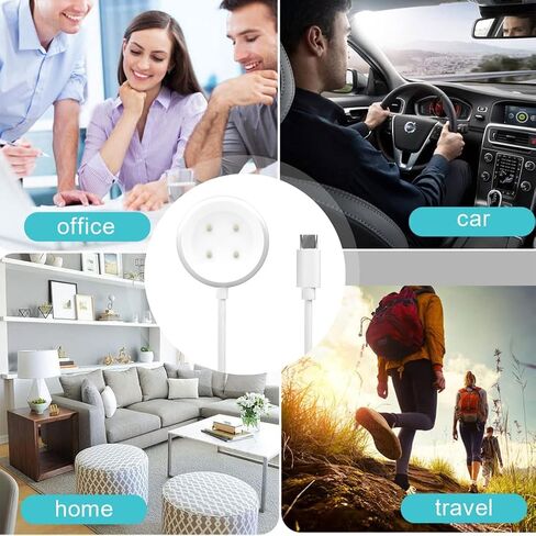 متوافق مع كابل شاحن Google Pixel Watch 2 للشحن السريع من النوع C (3.3 قدم، أبيض) in Kuwait