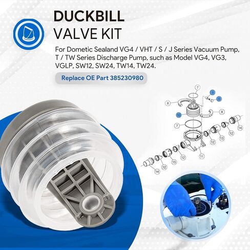 385230980 Vacuum Pump Bellow Kit for Dometic - For Vacuflush S Series & J Series Vacuum Pump & T Series Discharge Pump in Saudi Arabia