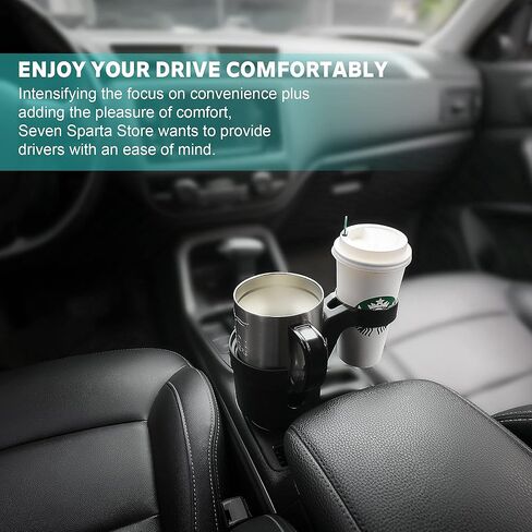Car Cup Holder Expander for Upgraded Dual Cup Holder Compatible with Yeti 14/24/36/46oz Ramblers, Hydro Flasks 32/40oz, Other Large Bottles Mugs in 3.4"-4.0" in Saudi Arabia