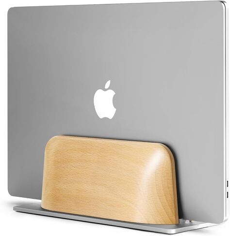 حامل كمبيوتر محمول عمودي من UPERGO لجهاز MacBook، حامل كمبيوتر محمول خشبي عمودي للمكتب متوافق مع MacBook Pro وأجهزة الكمبيوتر المحمولة الأخرى in Kuwait