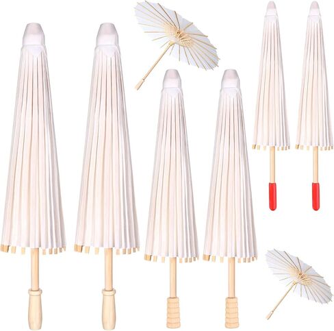 6 Pcs Paper Parasol Paper Umbrella For Children,Decorative Use,and DIY Projects,3 Sizes in Kuwait