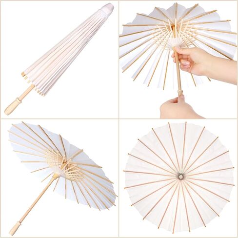 6 Pcs Paper Parasol Paper Umbrella For Children,Decorative Use,and DIY Projects,3 Sizes in Kuwait