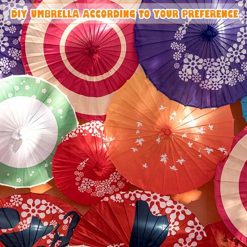 6 Pcs Paper Parasol Paper Umbrella For Children,Decorative Use,and DIY Projects,3 Sizes in Kuwait