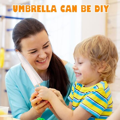 6 Pcs Paper Parasol Paper Umbrella For Children,Decorative Use,and DIY Projects,3 Sizes in Kuwait