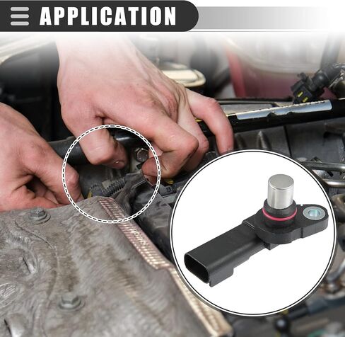 Motoforti Camshaft Position Sensor, for MINI COOPER 1.6L V4 2002-2008, Plastic, 5293161AA, Black in Saudi Arabia