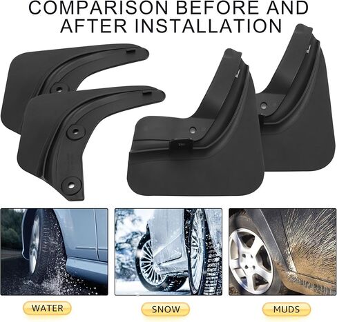 Mud Flaps for Model 3, Car Splash Guards Tire Protector Mudguard, No Drilling Required Mudflaps Accessories, Mud Guard Flaps for Model 3 2019-2023 (4 pcs) in Saudi Arabia