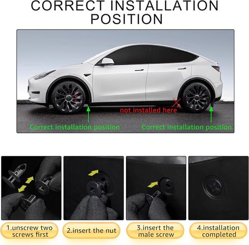 Mud Flaps for Model 3, Car Splash Guards Tire Protector Mudguard, No Drilling Required Mudflaps Accessories, Mud Guard Flaps for Model 3 2019-2023 (4 pcs) in Saudi Arabia