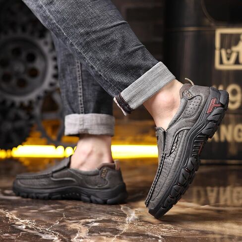 Mens Classic Walking Sneakers Slip on Loafers Casual Shoes Comfort Breathable Dress Flats for Driving Business Office Outdoor in Saudi Arabia