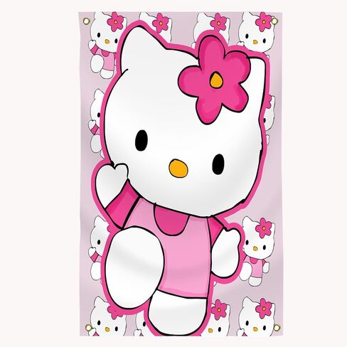 Cartoon Cat Tapestry 3x5Ft Wall Hanging Wall Decoration Banner Flag for Man Cave Room Decor College Parties in Saudi Arabia
