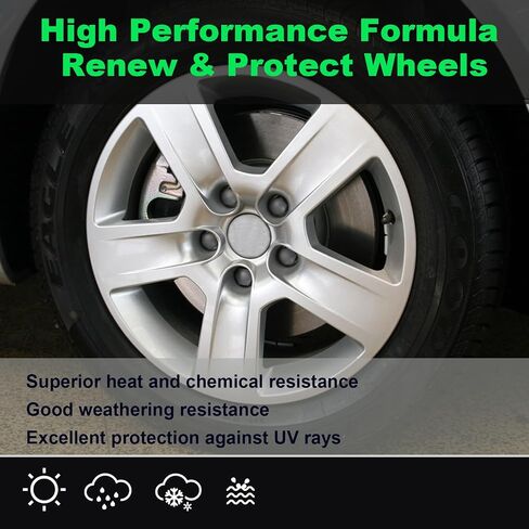 NADAMOO Alloy Wheel Spray Paint, Aerosol Car Rim Paint for Recolor and Protection, Semi-gloss Metallic Gray, 4 Cans, 13 Oz Per Can in Kuwait