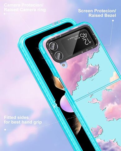 Jowhep for Z Flip 5 Case Girly Cute Cartoon Character Pattern Design for Girls Kids Boys Teens Women Cover Fun Kawaii Cool Clear Soft TPU Cases for Samsung Galaxy Z Flip 5 6.7", Drinks Fries in Saudi Arabia