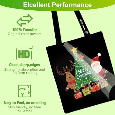 فيلم نقل CenDale Glitter DTF - 8.5 بوصة × 11 بوصة 30 ورقة فيلم DTF لامع ملون لاختراق التسامي، الطباعة المباشرة للفيلم على منسوجات القمصان الخفيفة والداكنة، ورق DTF للتقشير الساخن والبارد in Kuwait