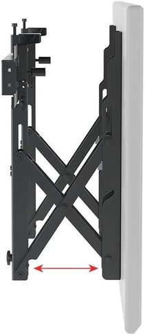 Monoprice TV Wall Mount Bracket | Specialty Menu Board, with Push-to-Pop-Out, Max Weight 99lbs, Extension Range of 2.4in to 8in,VESA Patterns Up to 600x400 Security Brackets - Entegrade Series,Black in Saudi Arabia