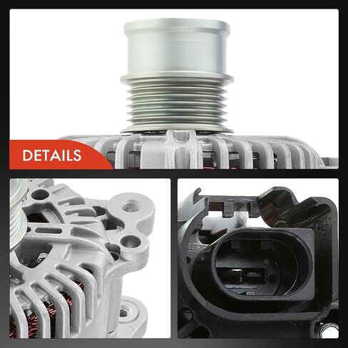 A-Premium Alternator Compatible with Volkswagen Jetta 2016 2017 2018, L4 1.4L, 140Amp 12V Clockwise 6-Groove Clutch Pulley, Replace# 04C903023K, TG14C071, 04C903023MX in Saudi Arabia