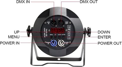 مصابيح V-Show 18X18W DJ Par Lights - إضاءة LED RGBWA UV 6in1 لحفلات الكنيسة وحفلات الزفاف والنوادي والمسارح وأداء إضاءة مسرح DJ الاحترافي in Kuwait