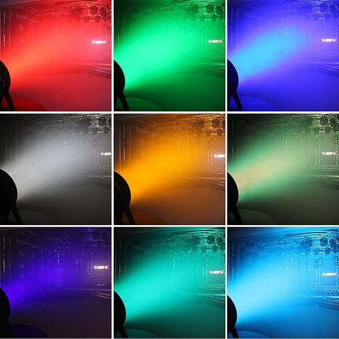مصابيح V-Show 18X18W DJ Par Lights - إضاءة LED RGBWA UV 6in1 لحفلات الكنيسة وحفلات الزفاف والنوادي والمسارح وأداء إضاءة مسرح DJ الاحترافي in Kuwait