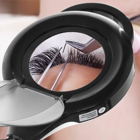 10X LED Magnifying Lamp, 2200 Lumen Super Bright Stepless Dimmable Magnifying Glass with Light, 4.2'' Real Glass Lens, Adjustable Metal Swing Arm Magnifier Lamp for Esthetician,Soldering,Sewing,Crafts in Kuwait