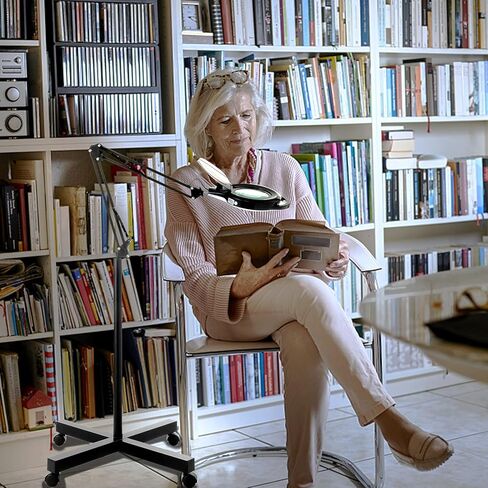 10X LED Magnifying Lamp, 2200 Lumen Super Bright Stepless Dimmable Magnifying Glass with Light, 4.2'' Real Glass Lens, Adjustable Metal Swing Arm Magnifier Lamp for Esthetician,Soldering,Sewing,Crafts in Kuwait