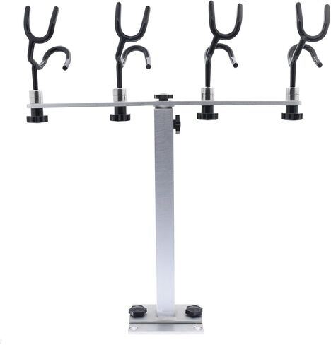 حامل قضيب صيد قابل للتعديل من كاولالي للقوارب، من الألومنيوم الصلب 4 نظام حامل قضيب كرابي مع شريط T تلسكوبي لليخوت البحرية، فضي in Kuwait