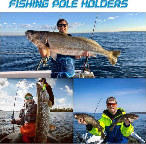 حامل قضيب صيد قابل للتعديل من كاولالي للقوارب، من الألومنيوم الصلب 4 نظام حامل قضيب كرابي مع شريط T تلسكوبي لليخوت البحرية، فضي in Kuwait