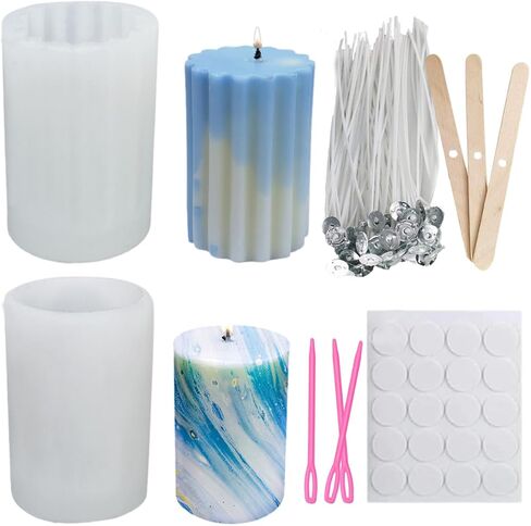 Candle Making Kit Resin Silicone Soap Molds Candle Wax Making Supplies Candle Molds for Candle Making DIY Aromatherapy Candles Molds Home Decoration Molds in Saudi Arabia