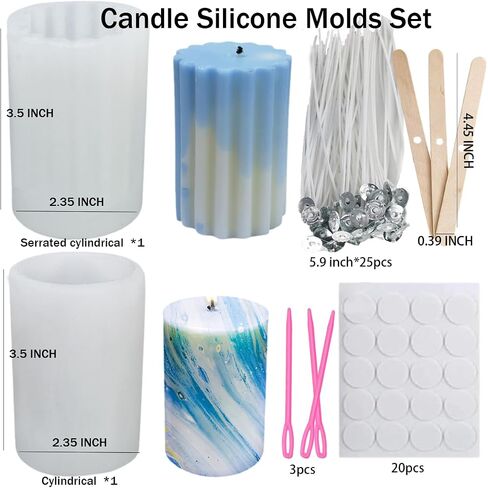Candle Making Kit Resin Silicone Soap Molds Candle Wax Making Supplies Candle Molds for Candle Making DIY Aromatherapy Candles Molds Home Decoration Molds in Saudi Arabia